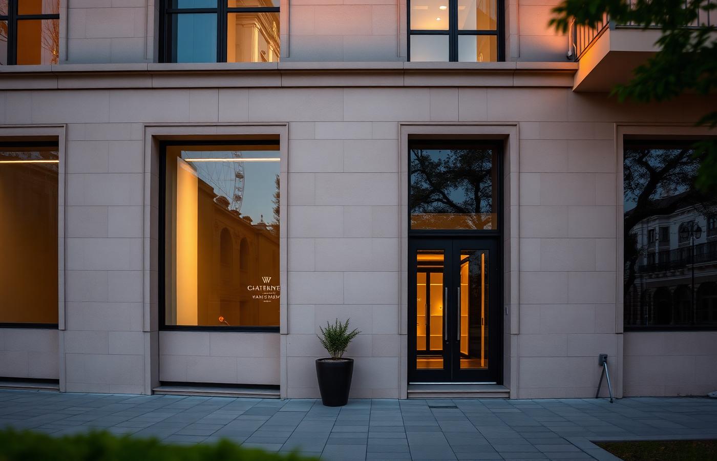 Modern Mediterranean architectural facade